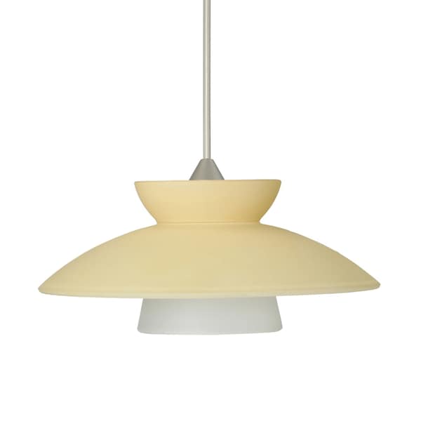 Besa Lighting Trilo 7 Cord Pendant, Champagne, Satin Nickel Finish, 1x5W LED 1XT-271897-LED-SN - main
